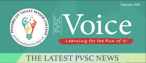 Image of Penobscot Valley Senior College Newsletter logo, Voice